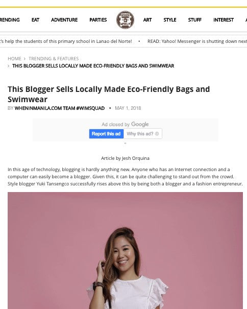 WHEN IN MANILA: THIS BLOGGER SELLS LOCALLY MADE BAGS AND SWIMWEAR
