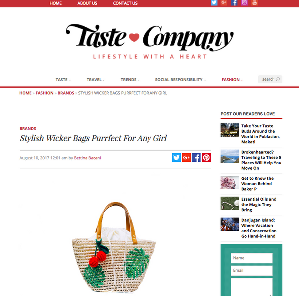 TASTE COMPANY: Stylish Wicker Bags Purrfect For Any Girl