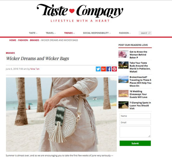 TASTE COMPANY: Wicker Dreams and Wicker Bags