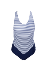 Alex - Solid Navy + Nautical Stripes