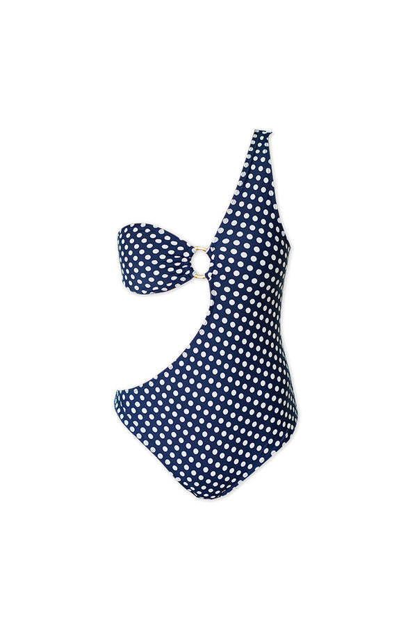 Greta - Navy Polka